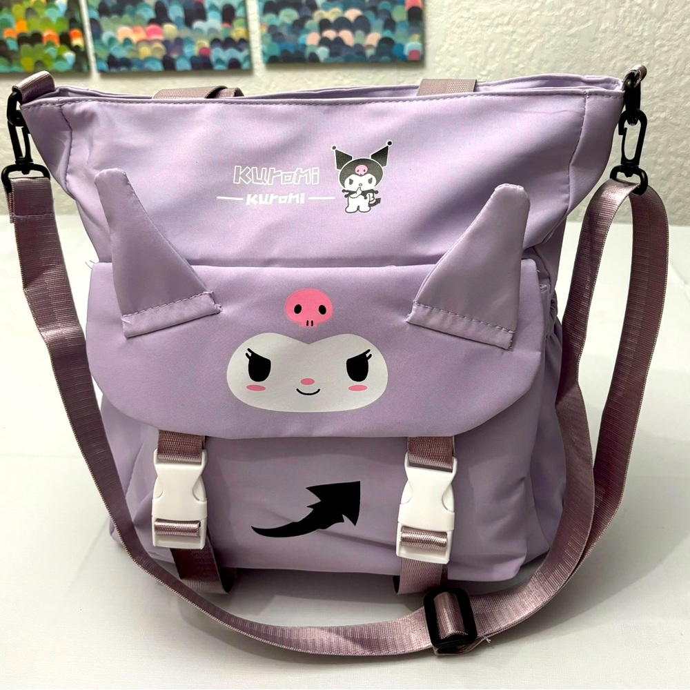 Cartoon Cute Kuromi Shoulder Crossbody Tote Bag. - Picture 8 of 10
